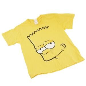 2010 Bart Simpson Yellow Graphic Tee Size S | The Simpsons Vintage Cartoon Shirt